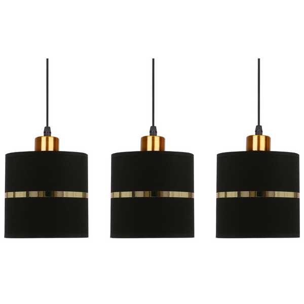 Jadalniana lampa wisząca Assam 33-17451 Candellux czarna złota