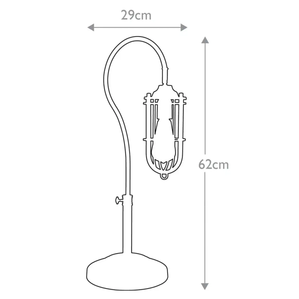 Stojąca LAMPA stołowa Urban FE-URBANRWL-TL1 Elstead FEISS industrialna LAMPKA biurkowa metalowa klatka mosiądz