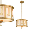Klasyczna LAMPA wisząca GN-LEMURIA-P-M Elstead GILDED NOLA okrągła OPRAWA metalowa złota biała