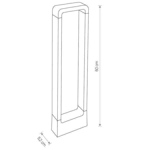 Zewnętrzna LAMPA stojąca THIKA LED 9W 3000K 9118 Nowodvorski szklana OPRAWA ogrodowa IP54 czarne