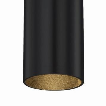 Punktowa lampa natynkowa Stala 301002003 Elkim okrągła tuba czarna