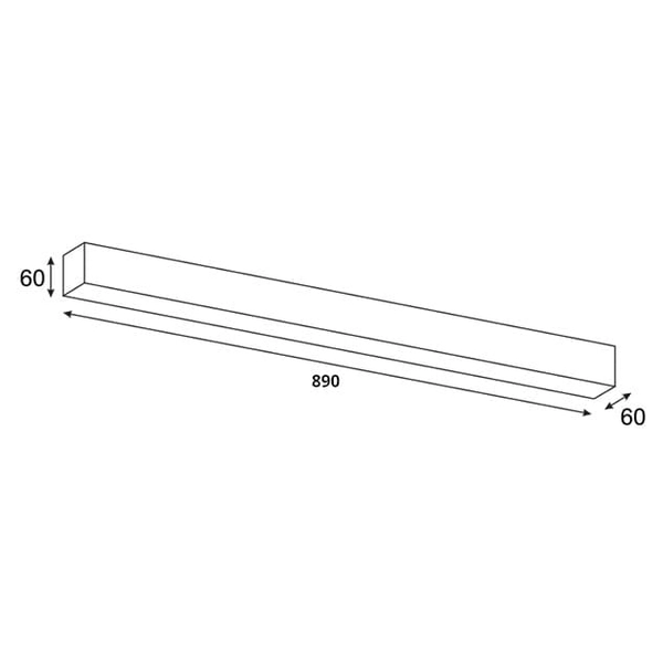 Przysufitowa lampa do salonu Lupinus 3115002203-1 Elkim LED 12W 4000K liniowa