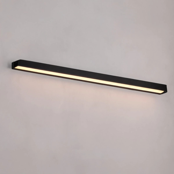 Podłużna naścienna lampa Trio W0404D LED 10W 3000K IP44 czarny