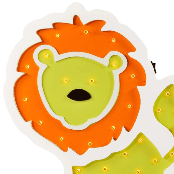 Kinkiet ścienny LEW 310620 LED 3300K lew animals żółty pomarańczowy biały
