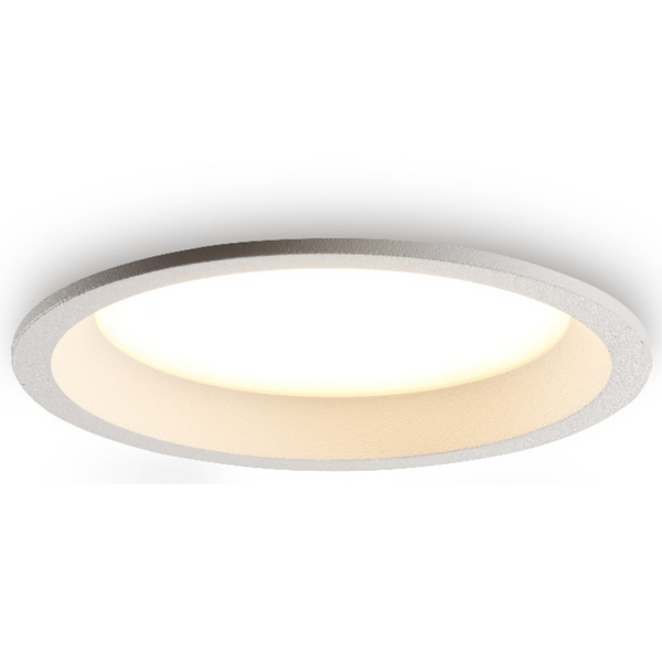 Wpustowy okrągły plafon Sun 293103102 Elkim LED 20W 3000K IP44 biały