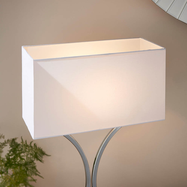 Metalowa lampka nocna Epalle 96930-TLCH abażurowa chrom biały
