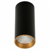 LAMPA sufitowa MOLDES SLC7392/12W 3000K BL+GO Italux metalowa OPRAWA LED 12W downlight tuba czarna złota