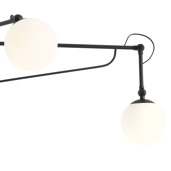 Loftowa lampa ścienna Soho 1105D1 kule na wysięgniku czarny biały