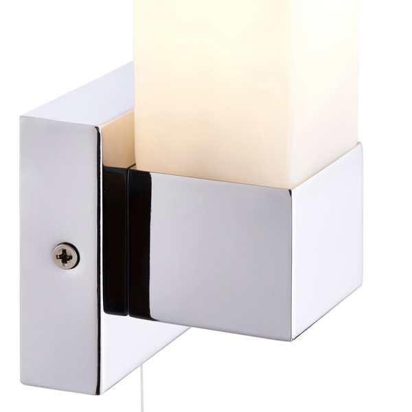 Kinkiet łazienkowy Square 39627 Saxby IP44 szkło matowe chrom