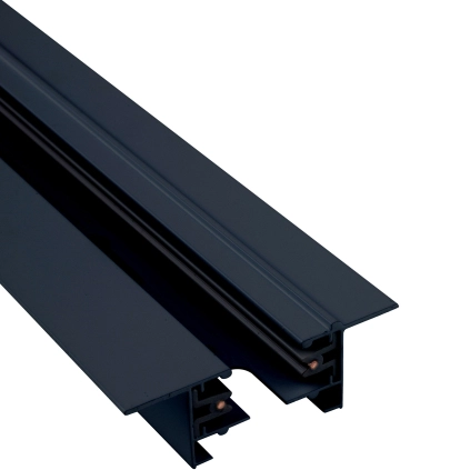 Szynoprzewód sufitowy 2m PROFILE RECESSED TRACK 9015 Nowodvorski 1-fazowa podtynkowa listwa 230V czarna