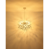 Szklana zwisająca lampa Queena 64138H1S do salonu kryształowa srebrna