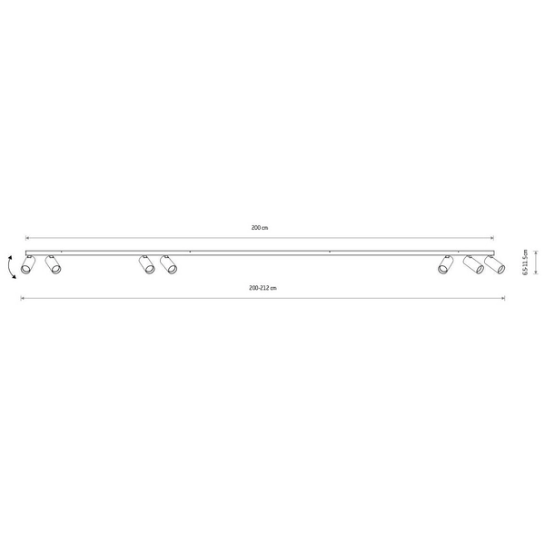 Salonowa lampa sufitowa Fourty 10743 tubki metalowe czarne