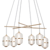 Lampa wisząca do jadalni Alani PND-34375-6-BK LED 192W 3000K czarny złoty