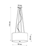 LAMPA wisząca SL.0744 abażurowa OPRAWA zwis okrągły czarny