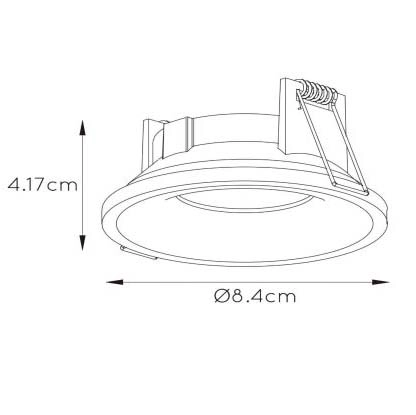 Łazienkowy wpust sufitowy Ziva 09923/01/31 podtynkowe oczko białe