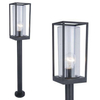 Stojąca LAMPA zewnętrzna FLAIR 7288801012 Lutec ogrodowa OPRAWA słupek outdoor IP44 czarny przezroczysty