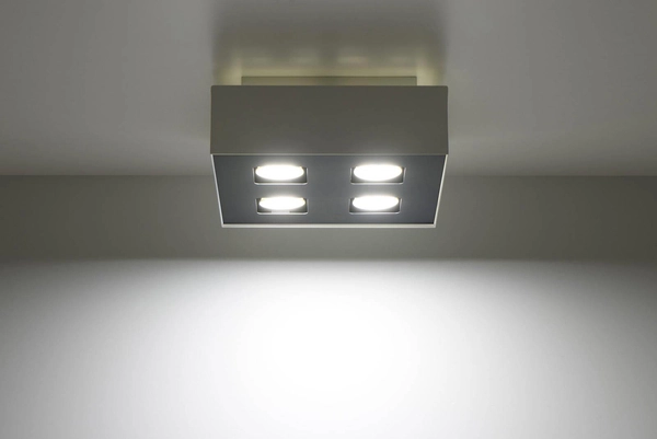 Downlight LAMPA sufitowa SL.0069 metalowa OPRAWA kwadratowa biała