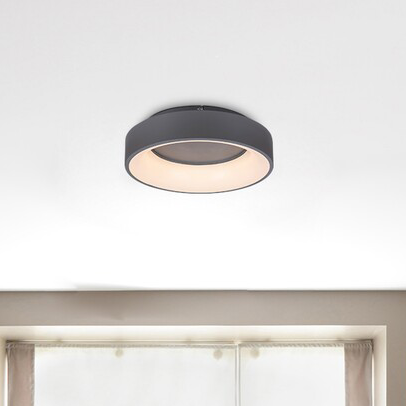 Plafoniera LAMPA sufitowa ADELINE 3928 Rabalux okrągła OPRAWA plafon LED 24W 3000K - 6000K z pilotem szary
