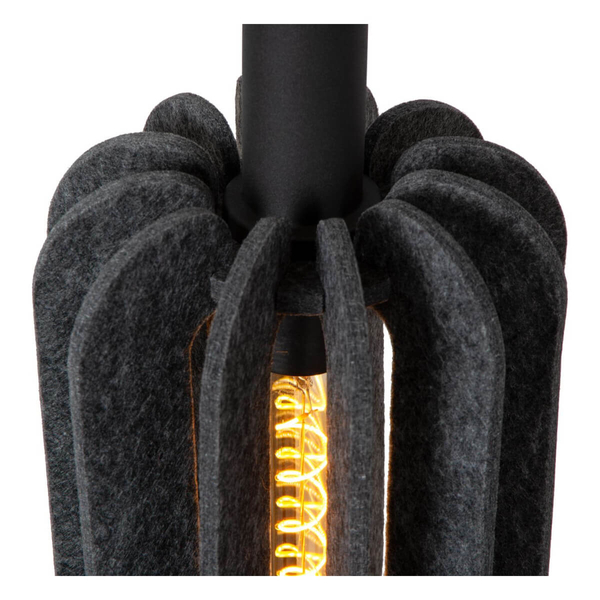 Sypialniana lampa wisząca Rafal 45492/03/36 filc czarna szara