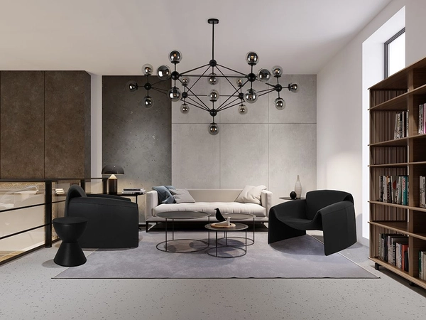 Wygodny fotel FLESSI MSE011000326.E43 do salonu czarny