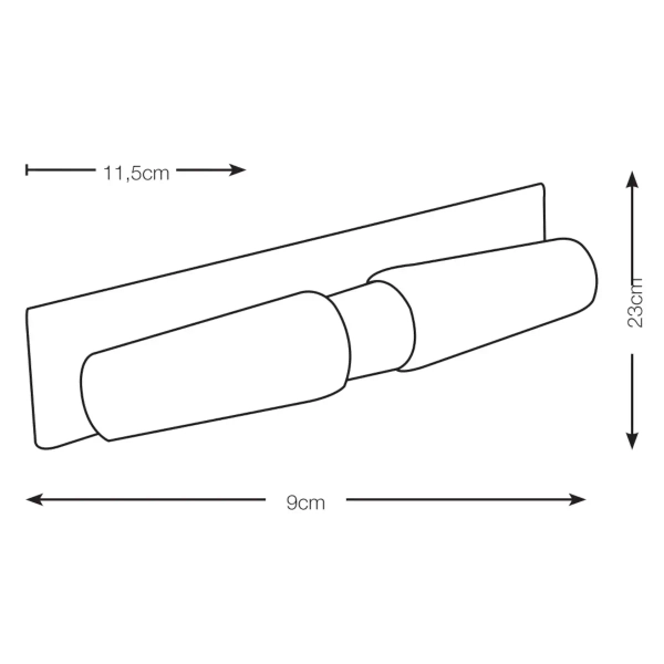 Ścienna lampa nowoczesna Brastad 2-punktowa czarna biała