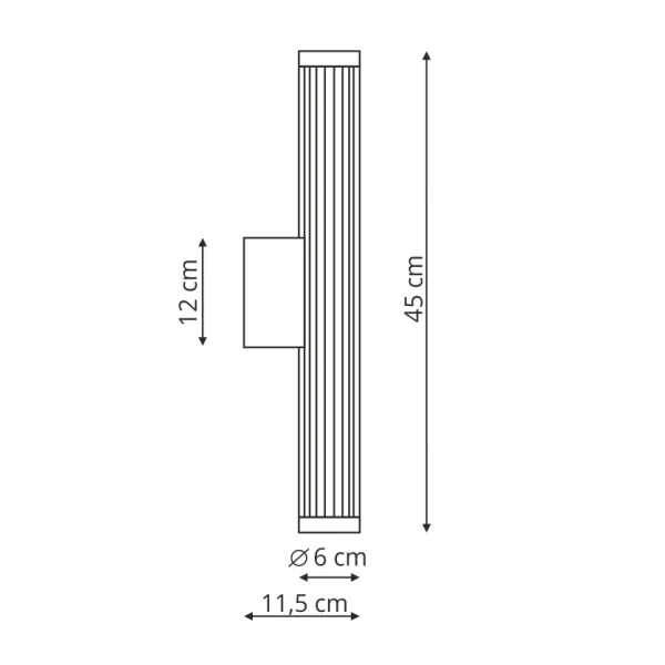 Ledowy kinkiet łazienkowy VENA LP-1010/1W-45 CH LED 8W CCT IP44 chrom