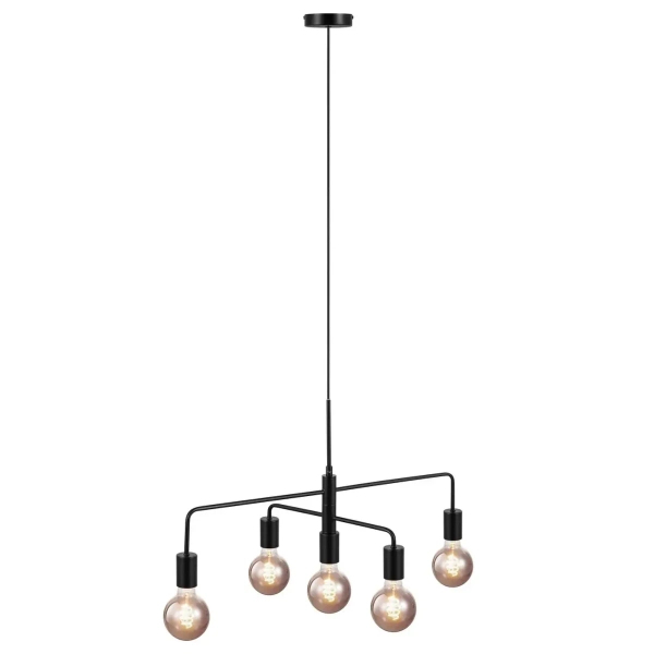 Lampa zwieszana Gloom 2113053003 do salonu metalowa czarny