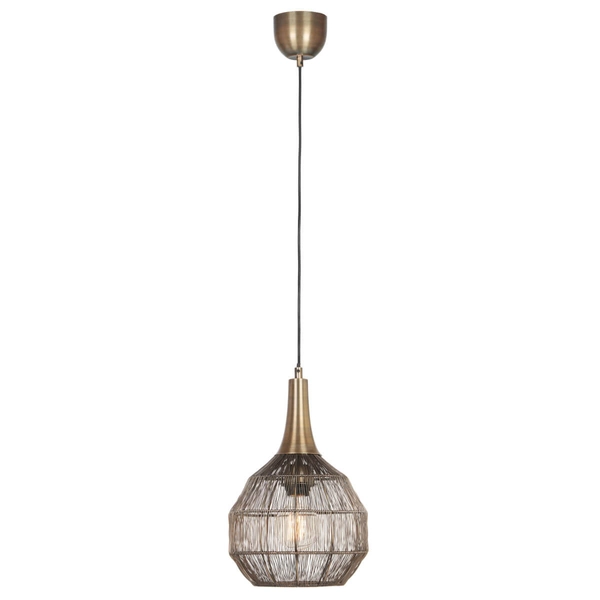 Metalowa lampa zawieszana SORAYA 365430104 Trio do jadalni czarny złoty