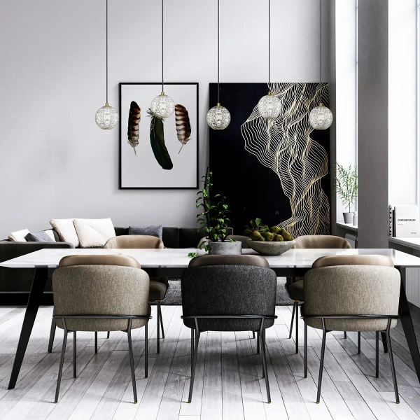 Kulista wisząca lampa Marni QN-MARNI-1P-NBR LED 5W 3000K mosiądz