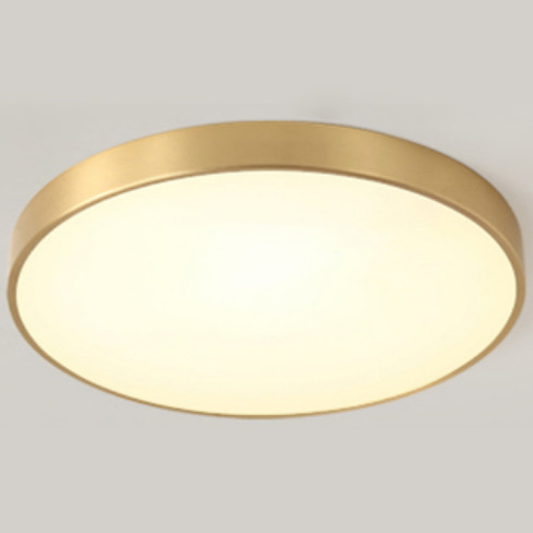 Plafon LAMPA sufitowa CGFLATLEDROUND40 COPEL okrągła OPRAWA metalowa LED 36W 3000K plafoniera round mosiądz biała outlet