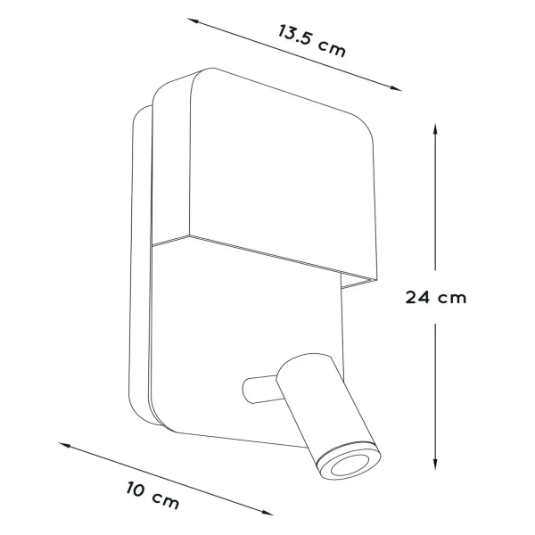 Ścienna lampa z regulacją BOXER 79200/08/31 Lucide LED 5W+3W 3000K biały