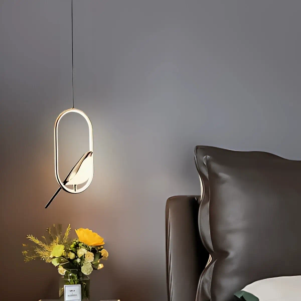 Wisząca lampa z ptakiem Bird LWPB-OW LED 18W 3000K złoty