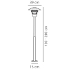 Latarnia ogrodowa Vejers 25168031 metalowa IP54 cyna