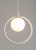 Wisząca lampa salonowa Ring pierścień ball biała okrągła