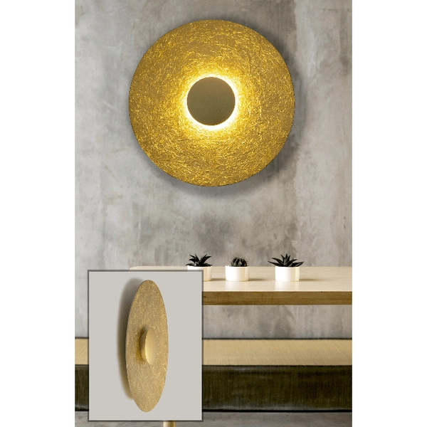 Lampa ścienna do salonu Sole 40875 LED 7W 3000K okrągła złota