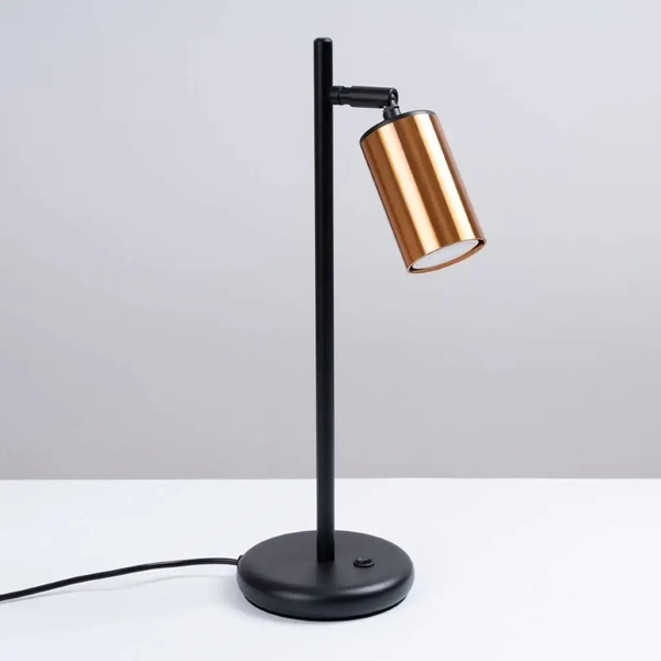 Biurkowa lampka Winx SL.1381 Sollux reflektorek tubka miedziana czarna