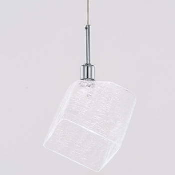 LAMPA wisząca ZEN MD13026003-1A Italux szklana OPRAWA zwis kwadratowy biały chrom