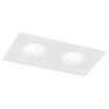 Wpust LAMPA sufitowa OMURA H 7312 Shilo metalowa OPRAWA wpuszczana prostokątna do zabudowy biała