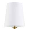 Klasyczna lampa gabinetowa Austin T01234BR-WH Cosmolight metal tkanina mosiądz biała