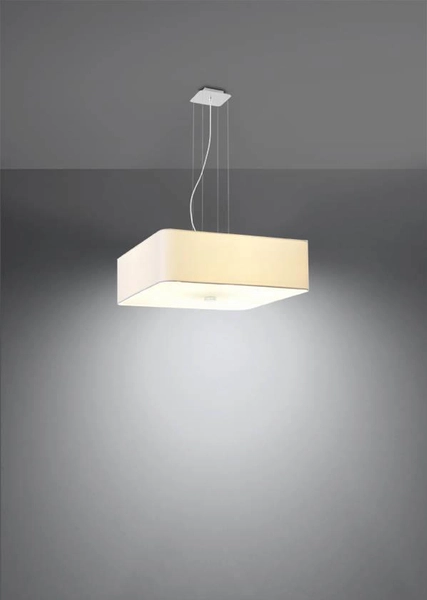 LAMPA wisząca SL.0823 kwadratowa OPRAWA loftowy ZWIS abażurowy biały