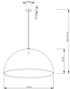 Industrialna lampa wisząca Sfera nad łóżko czarna miedziana