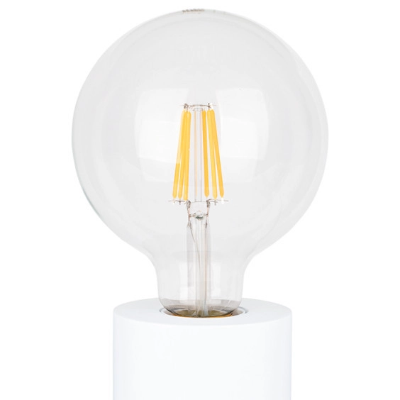 Loftowa lampa biurkowa TASSE 7392102 okrągła stołowa skandynawska biała