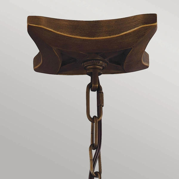 Metalowa lampa wisząca Yarmouth FE-YARMOUTH-6P retro mosiądz