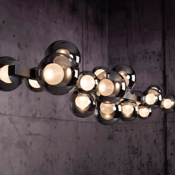 Wisząca lampa E-POPUP czarna przydymiona 2557-15 18xLED 1.8W zmienna barwa