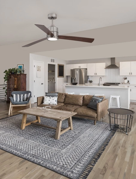 Wiatrak sufitowy APIZACO LE42959 Luces Exclusivas regulacja na pilot drewniany srebrny