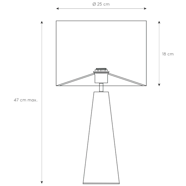 Stołowa LAMPKA stojąca VELVET 10501/81/37 Lucide abażurowa LAMPA nocna niebieska