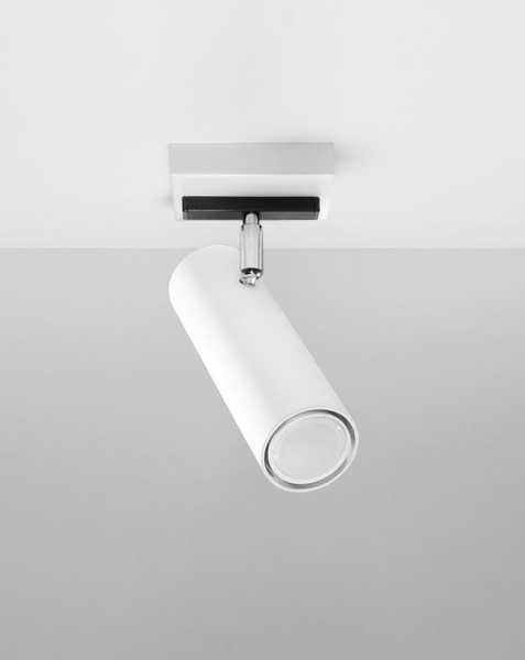 Spot LAMPA sufitowa Direzione SL.0495 Sollux metalowa OPRAWA regulowana tuba biała