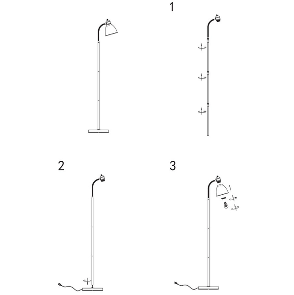 LAMPA podłogowa NITTA 104842 Markslojd metalowa OPRAWA stojąca loftowa stalowa