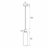 Lampa wisząca Campanila P0510 Maxlight szkło tuba mosiądz przezroczysty