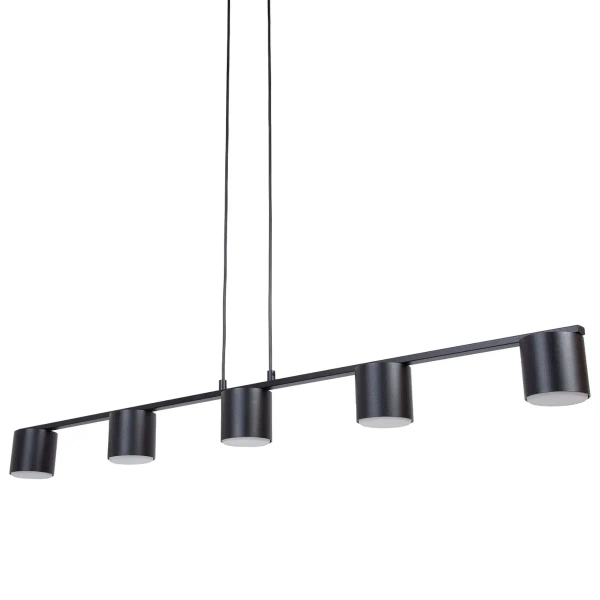 Żyrandol metalowy Mila 5 41345 do salonu tubki czarne